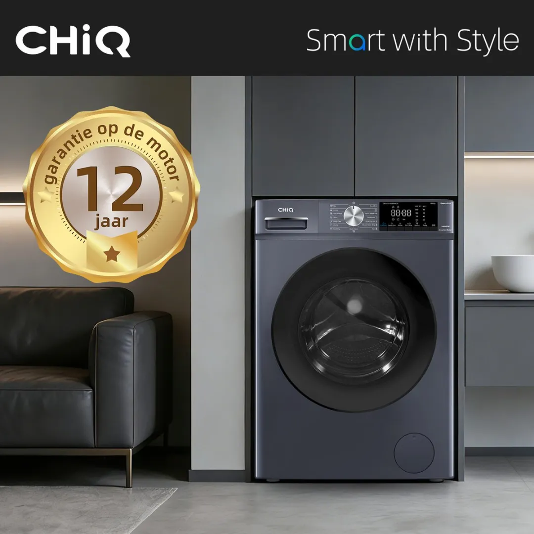 CHiQ CFL80-14586IM3XA Wasmachine 8kg - Grijs