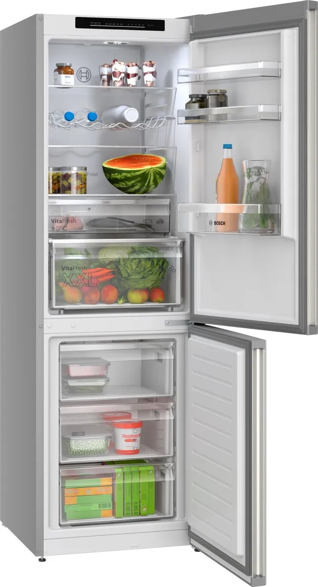Bosch Serie 4 KGN362I1F Koel-vriescombinatie 321L - Total No Frost - RVS