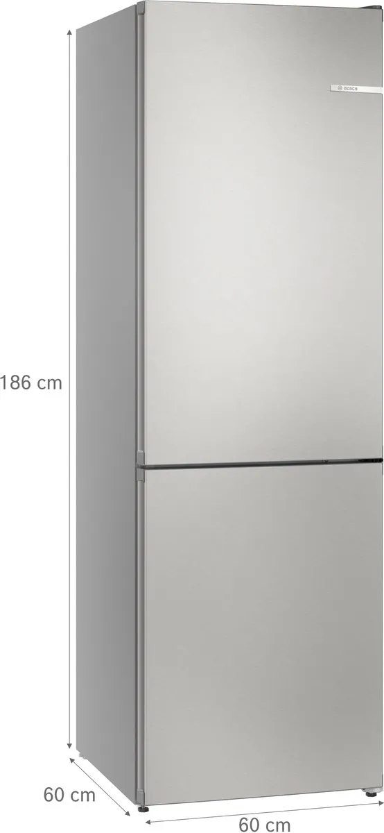 Bosch Serie 4 KGN362I1F Koel-vriescombinatie 321L - Total No Frost - RVS