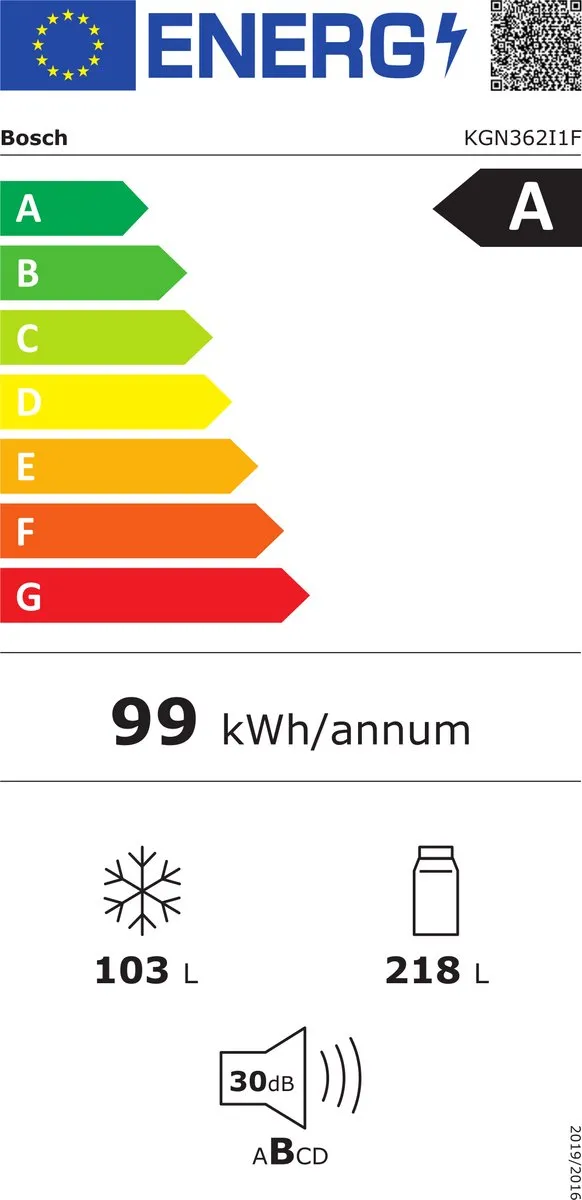 Bosch Serie 4 KGN362I1F Koel-vriescombinatie 321L - Total No Frost - RVS