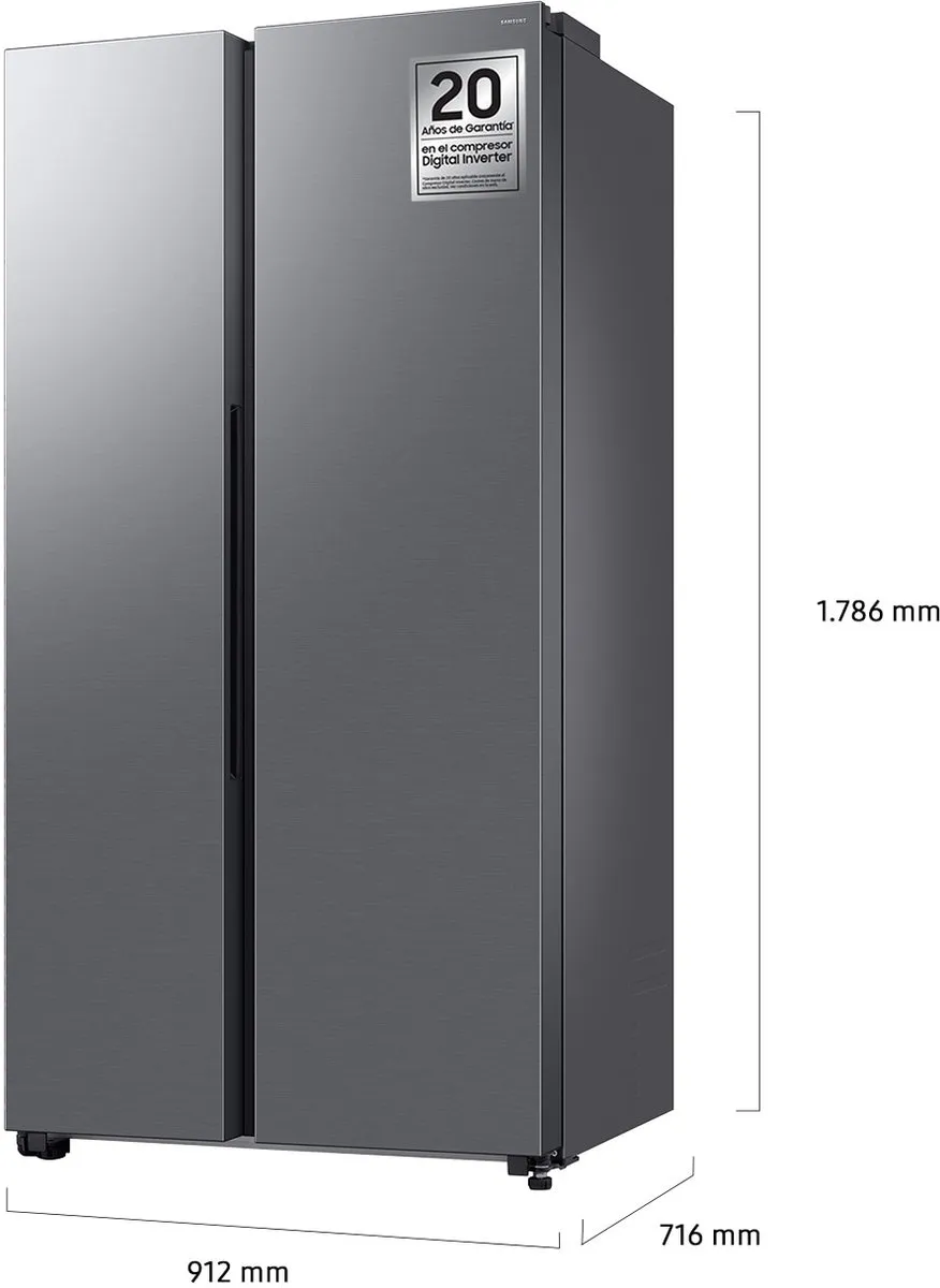 Samsung RS70F65QETEF Amerikaanse Koelkast 659L - Zilver Mat