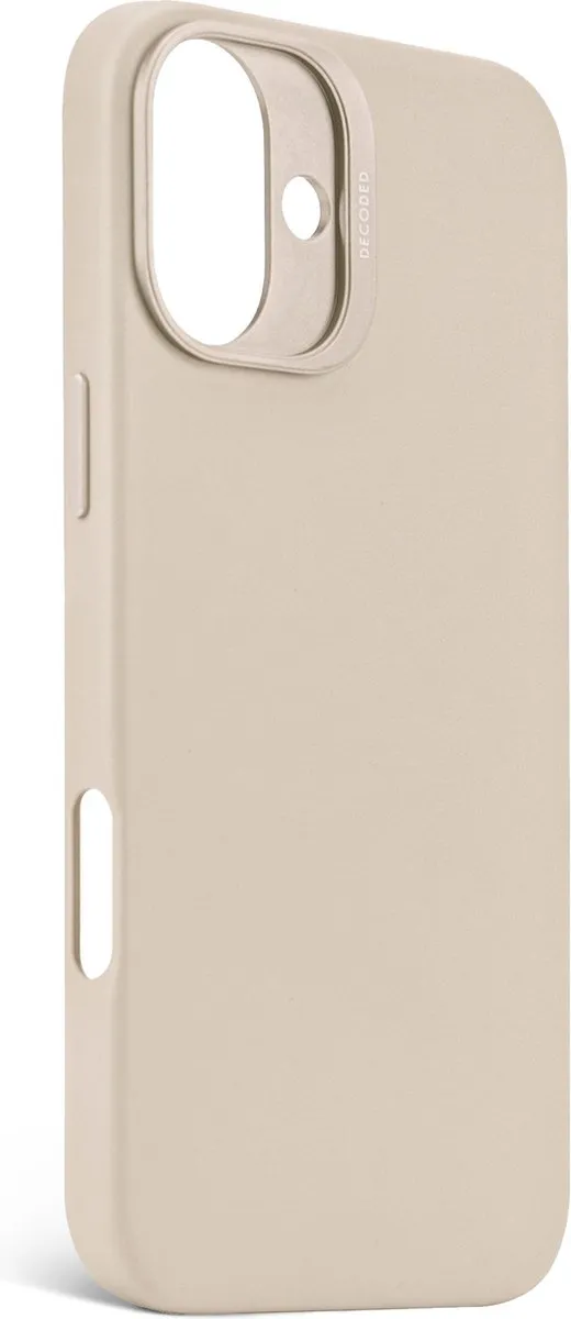 DECODED Leren Hoesje Geschikt voor iPhone 16 Plus - Gemaakt van Premium ECCO Leer - Geschikt voor MagSafe - Clay Beige