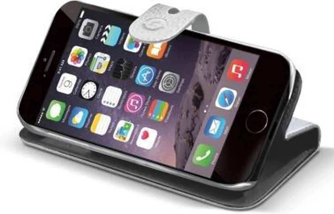 Celly Ambo Wallet Hoesje iPhone 6/6s Plus - wit - afbeelding 2 van 5