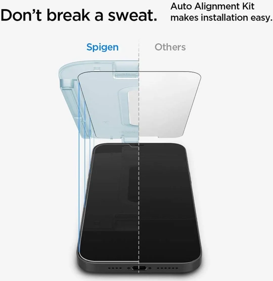 Spigen Glass tR EZ Fit iPhone 12 Mini - 2 Stuks - Transparant