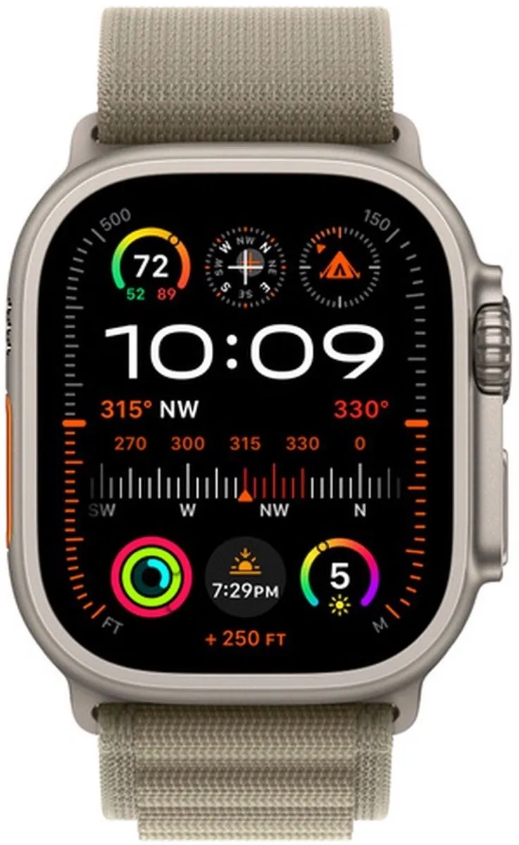Apple Watch Alpine Loop 49mm - Olijfgroen - Small