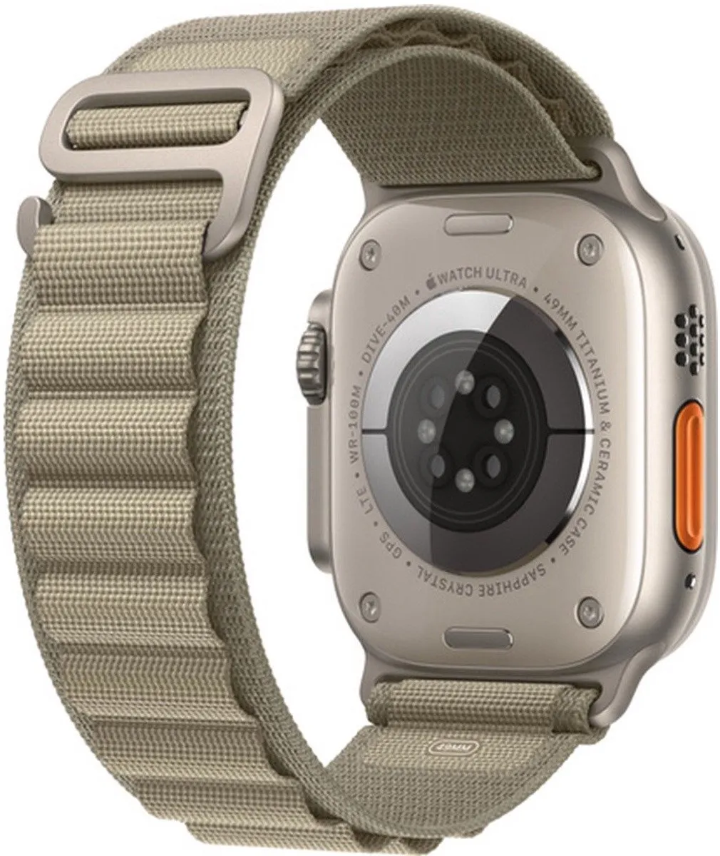 Apple Watch Alpine Loop 49mm - Olijfgroen - Small