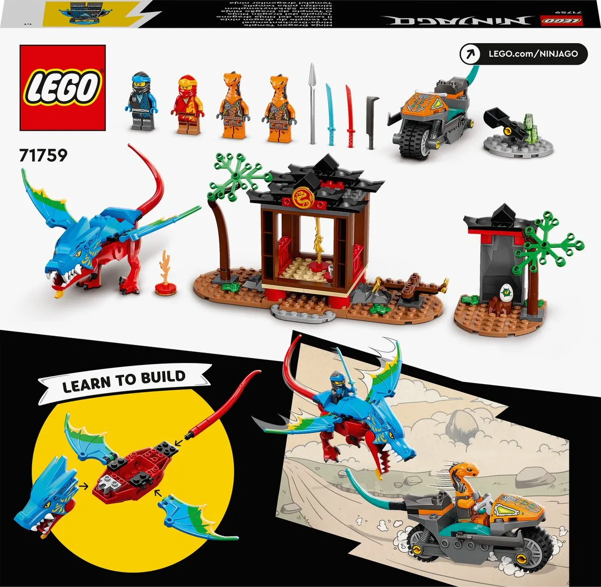 LEGO Ninjago Ninja Drakentempel 71759 - 4 Minifiguren
