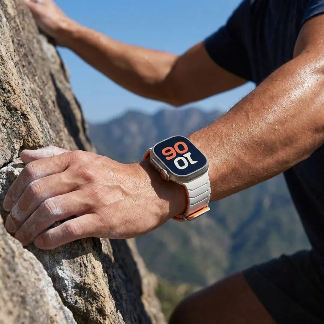 NUVEX Sterrenlicht Horlogebandje Apple Watch - 42/44/45/46/49mm - Siliconen - Tweekleurig