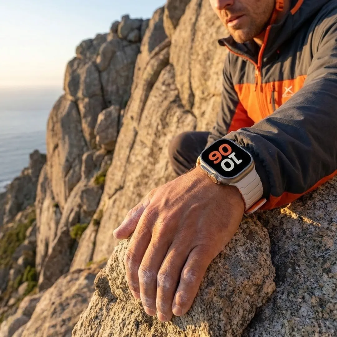 NUVEX Sterrenlicht Horlogebandje Apple Watch - 42/44/45/46/49mm - Siliconen - Tweekleurig