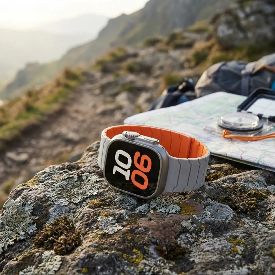 NUVEX Sterrenlicht Horlogebandje Apple Watch - 42/44/45/46/49mm - Siliconen - Tweekleurig