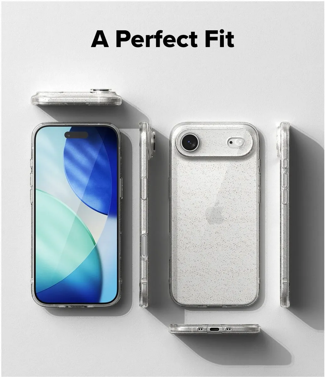 Ringke Air Hoesje voor iPhone Air - Glitter Transparant - afbeelding 6 van 6