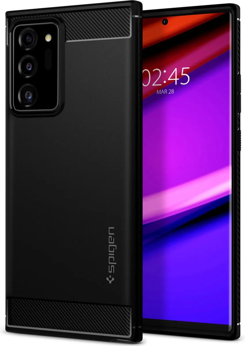 Spigen Rugged Armor ACS01391 Hoesje - Samsung Galaxy Note20 Ultra - Zwart - afbeelding 3 van 6