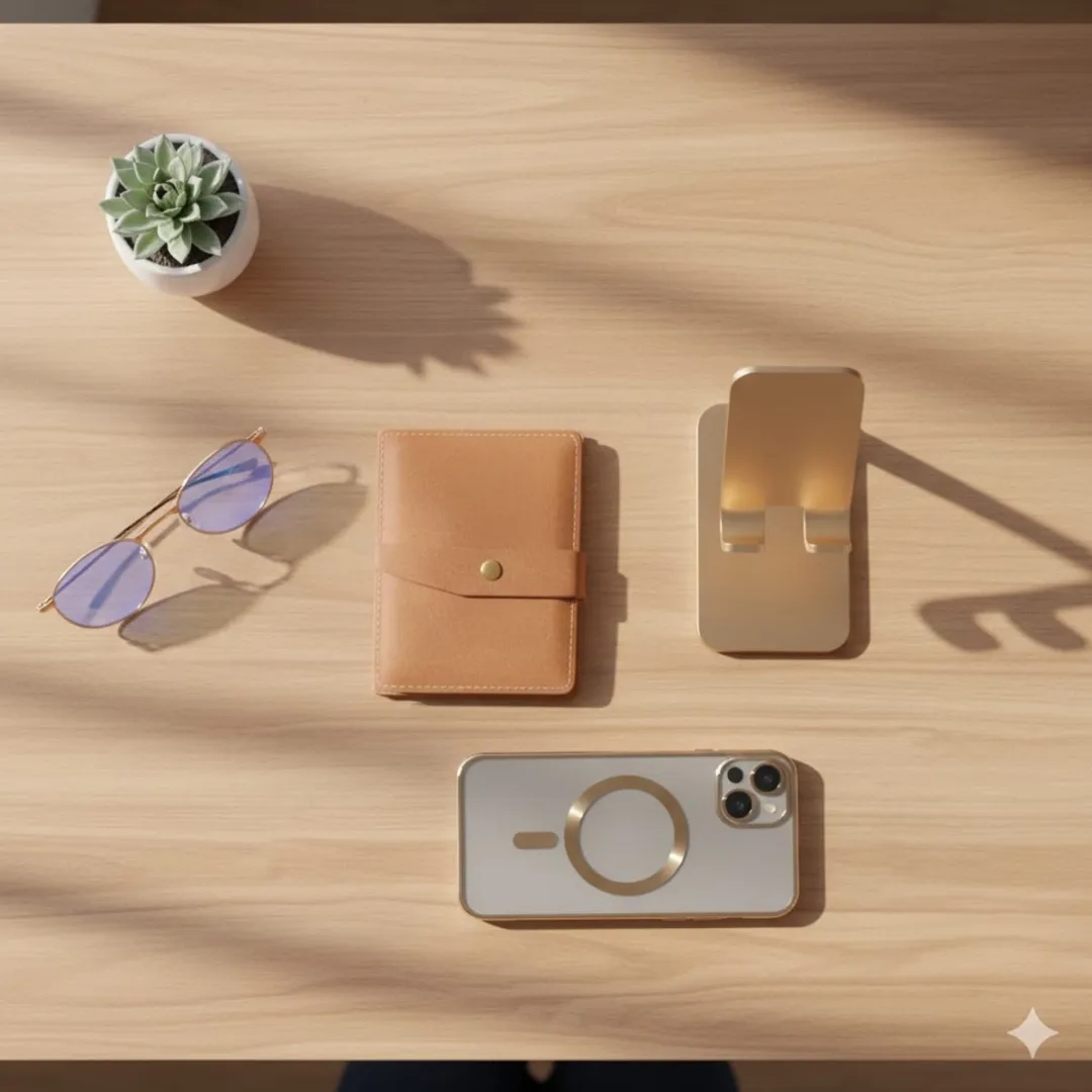 NUVEX iPhone 17 MagSafe Hoesje - Goudkleurig