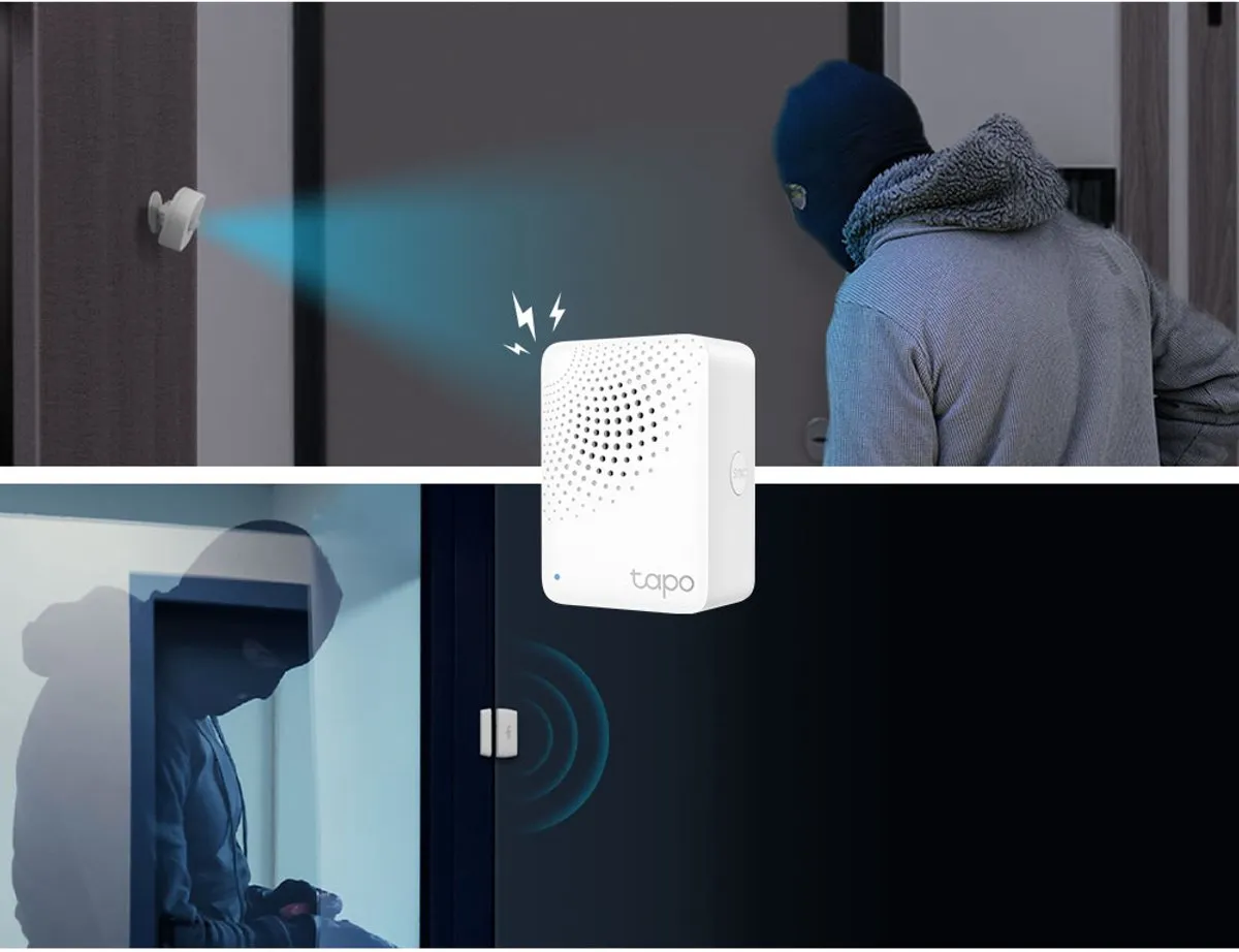 TP-Link Tapo H100 Smart Hub - 64 Ontvangers - 19 Melodieën - Wit