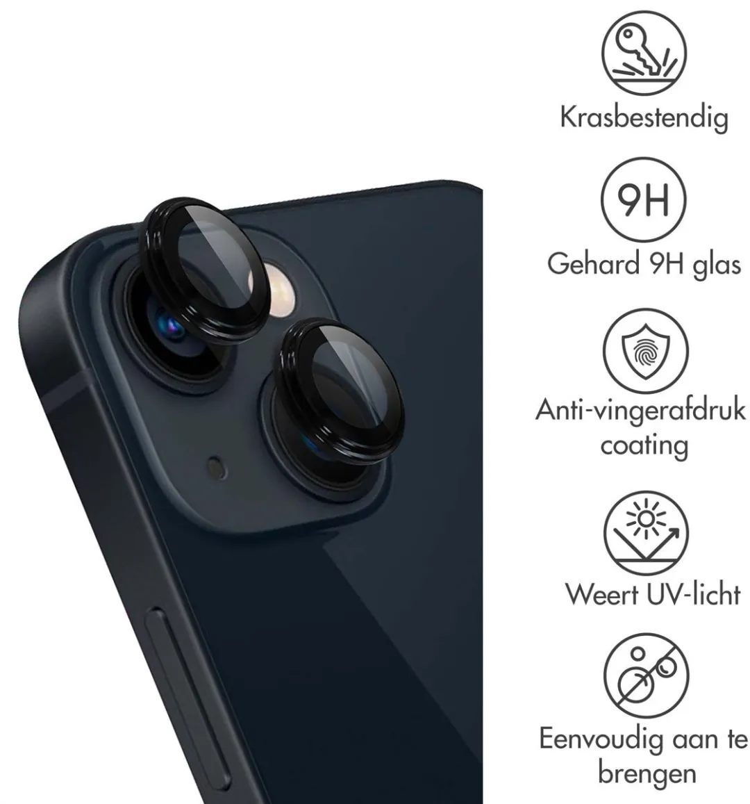 Imoshion Screenprotector iPhone 14 - Gehard Glas met Camera Lens
