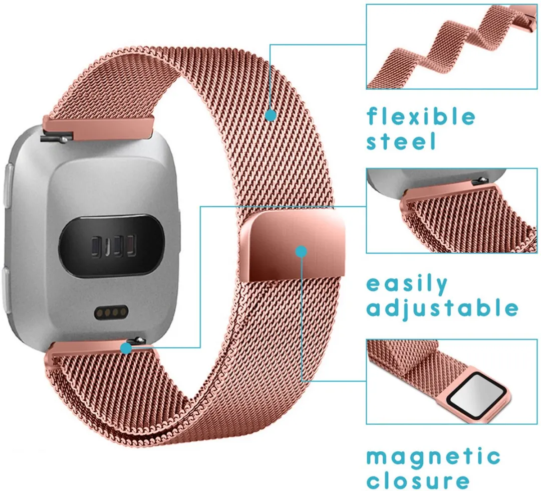 Imoshion Milanees Watchband Rosé goud - Fitbit Versa 2/Lite