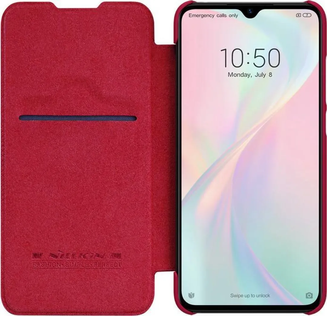 Nillkin Qin PU Leather Book Case Xiaomi Mi 9 Lite - Rood - afbeelding 3 van 4