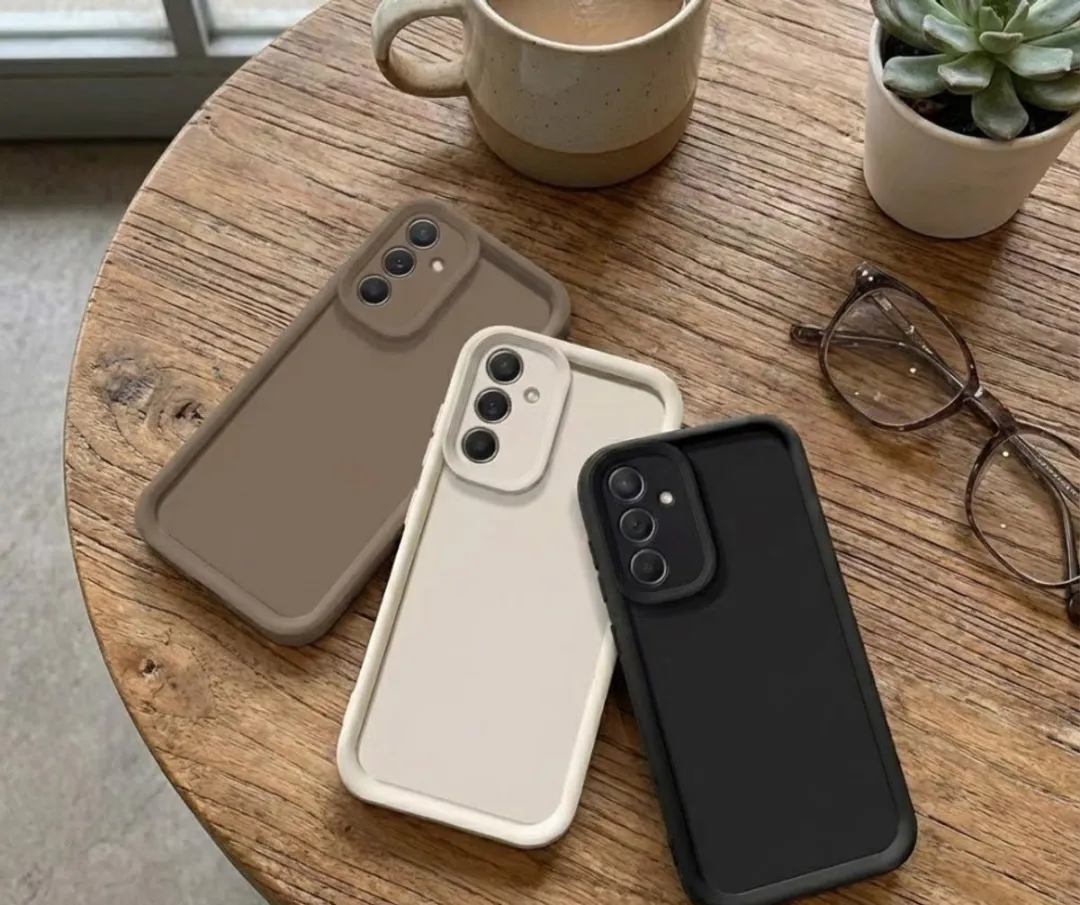 NUVEX Telefoonhoesje Samsung Galaxy A56 - 3 Stuks - Zwart/Beige/Bruin