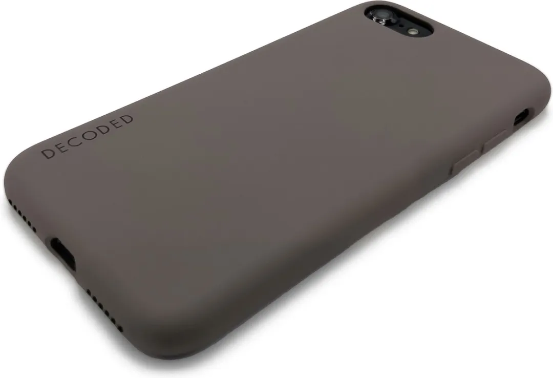 Decoded Siliconen Back Cover iPhone SE 2/3/7/8 - Dark Taupe