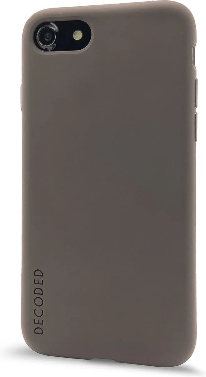 Decoded Siliconen Back Cover iPhone SE 2/3/7/8 - Dark Taupe