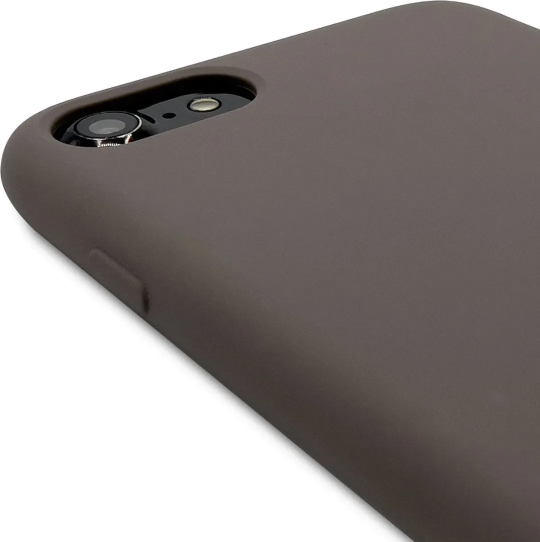 Decoded Siliconen Back Cover iPhone SE 2/3/7/8 - Dark Taupe - afbeelding 6 van 6
