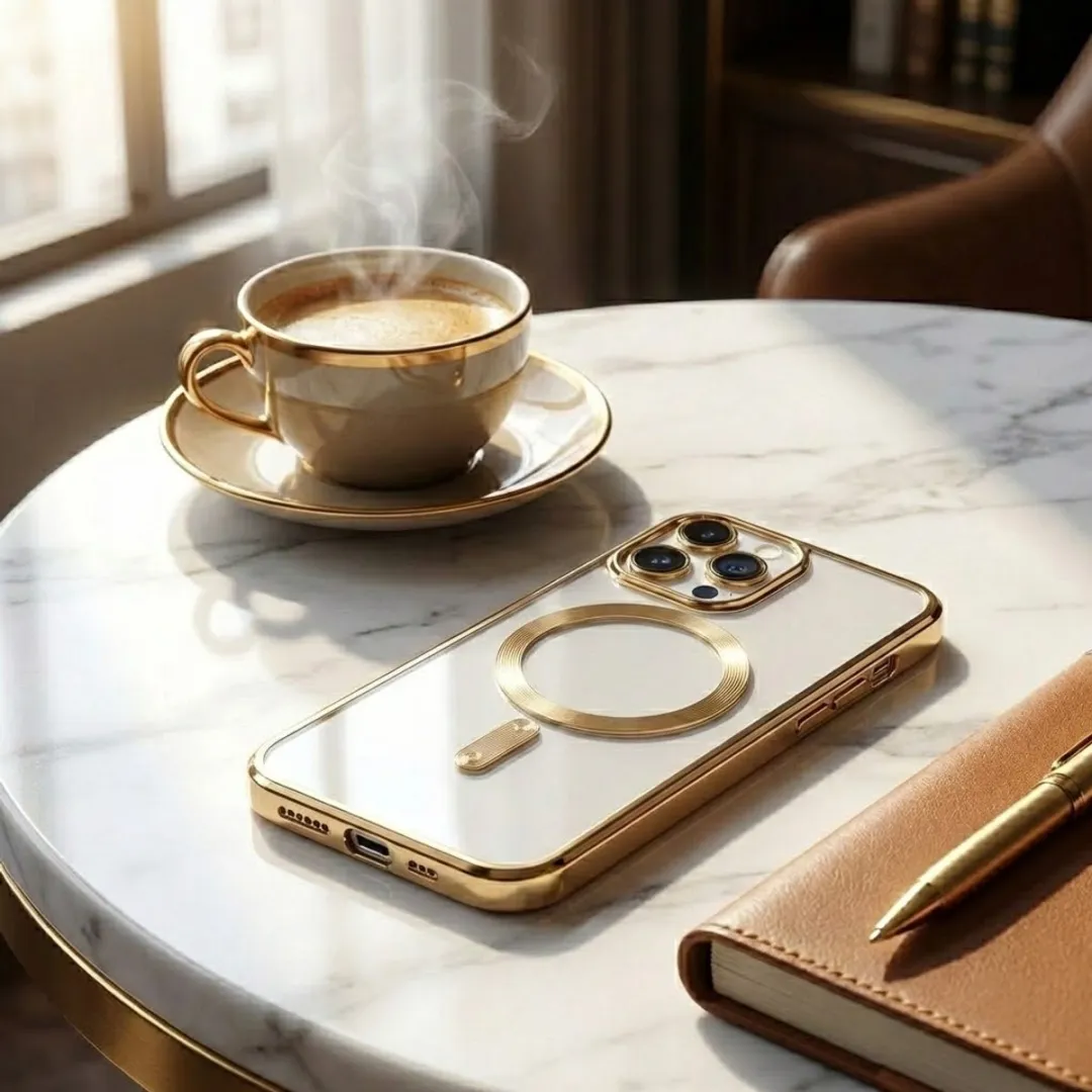 NUVEX iPhone 15 Pro Max MagSafe Hoesje - Goud