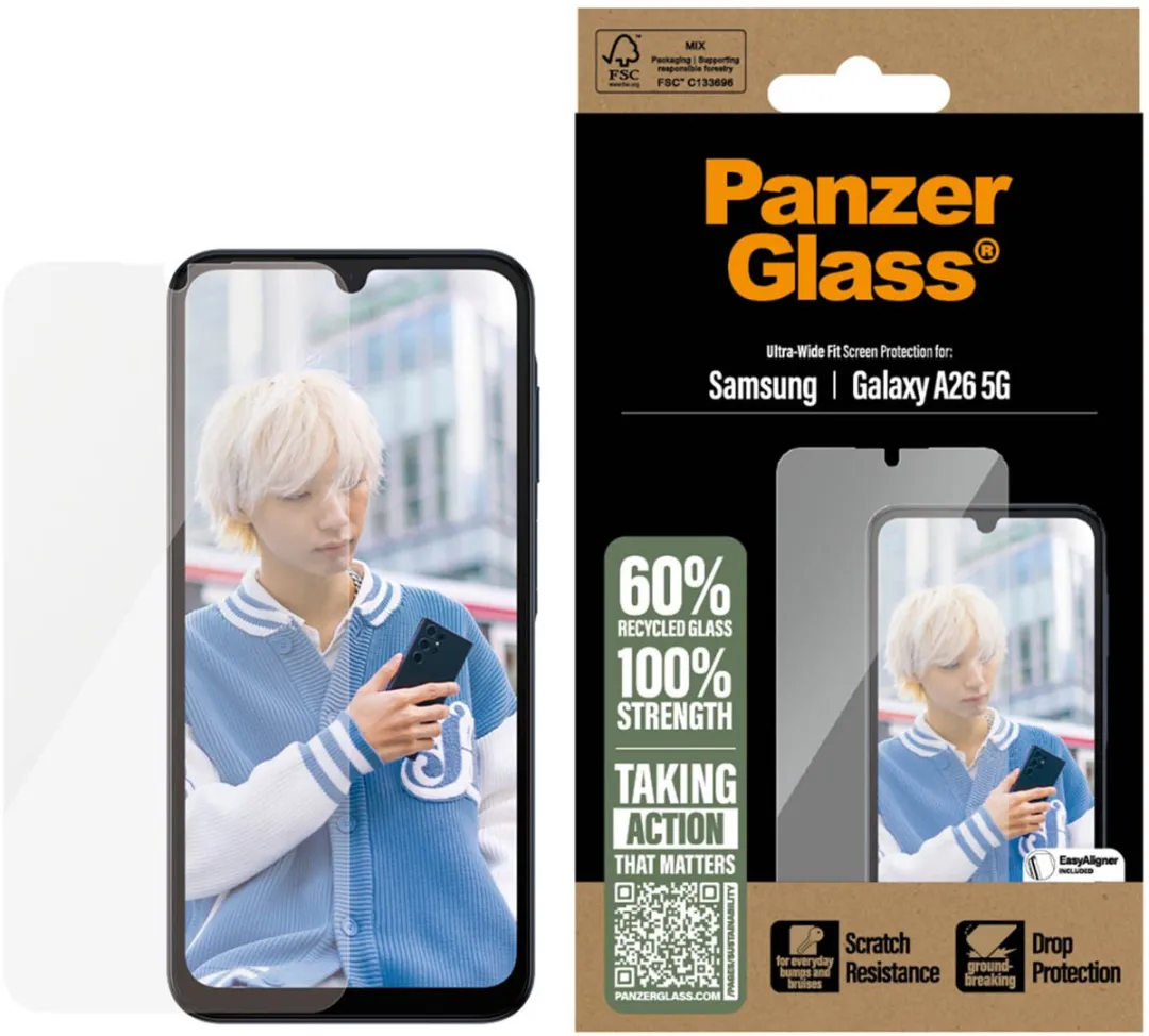 PanzerGlass Ultra-Wide Fit Screenprotector Samsung Galaxy A26 - Case Friendly