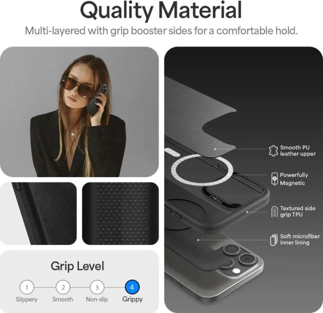 Spigen Cyrill Kajuk Mag Hoesje iPhone 16 Pro - ACS08410 - Bruin