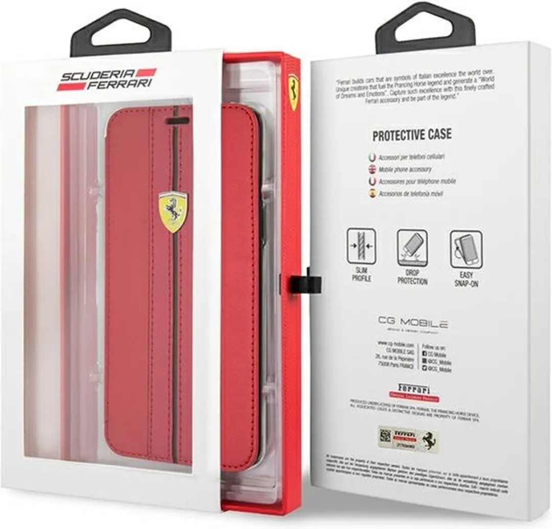 Ferrari Offtrack Book Case - Samsung Galaxy S9 - Rood
