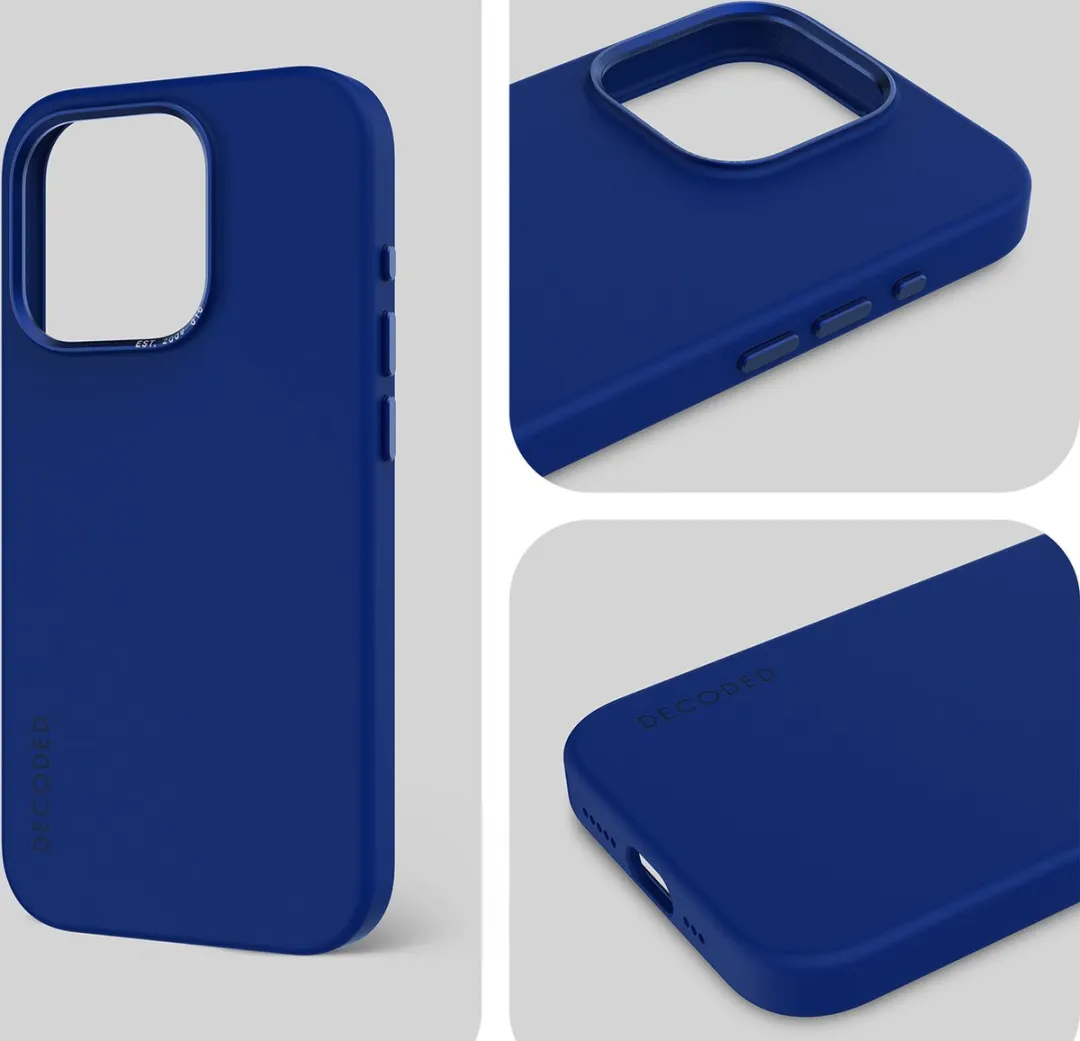 Decoded Siliconen Hoesje iPhone 15 Pro Max D24IPO15PMBCS9GB - Anti-bacterieel - Galactic Blue