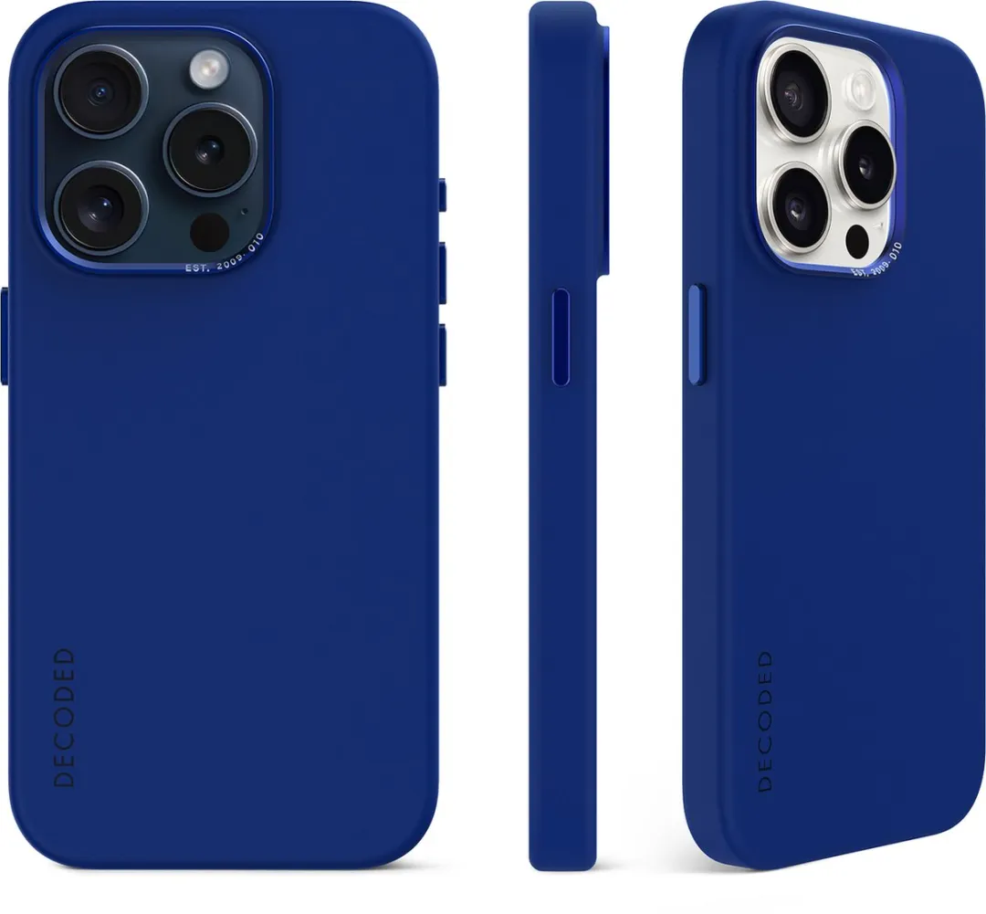 Decoded Siliconen Hoesje iPhone 15 Pro Max D24IPO15PMBCS9GB - Anti-bacterieel - Galactic Blue