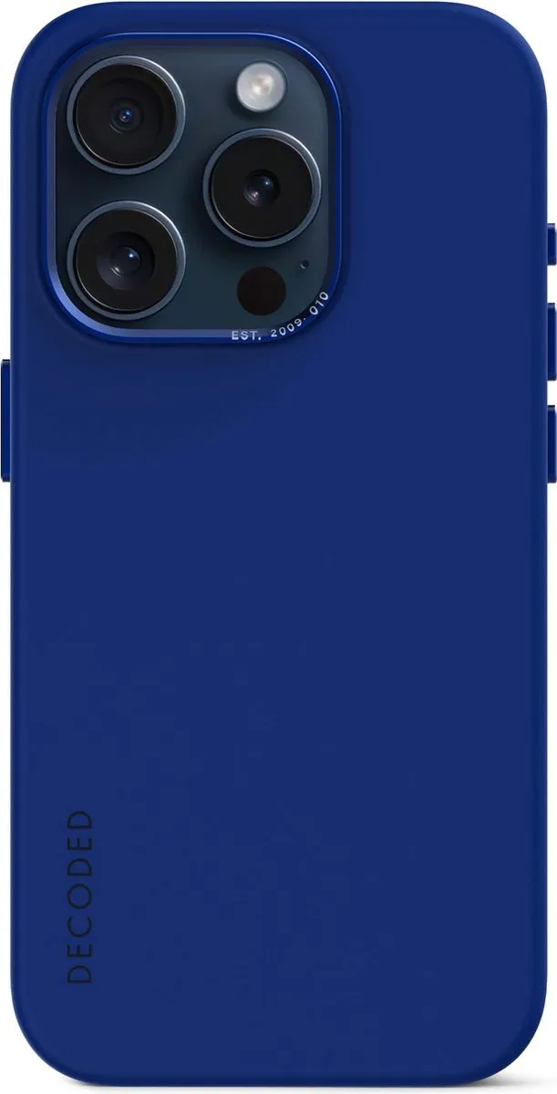 Decoded Siliconen Hoesje iPhone 15 Pro Max D24IPO15PMBCS9GB - Anti-bacterieel - Galactic Blue