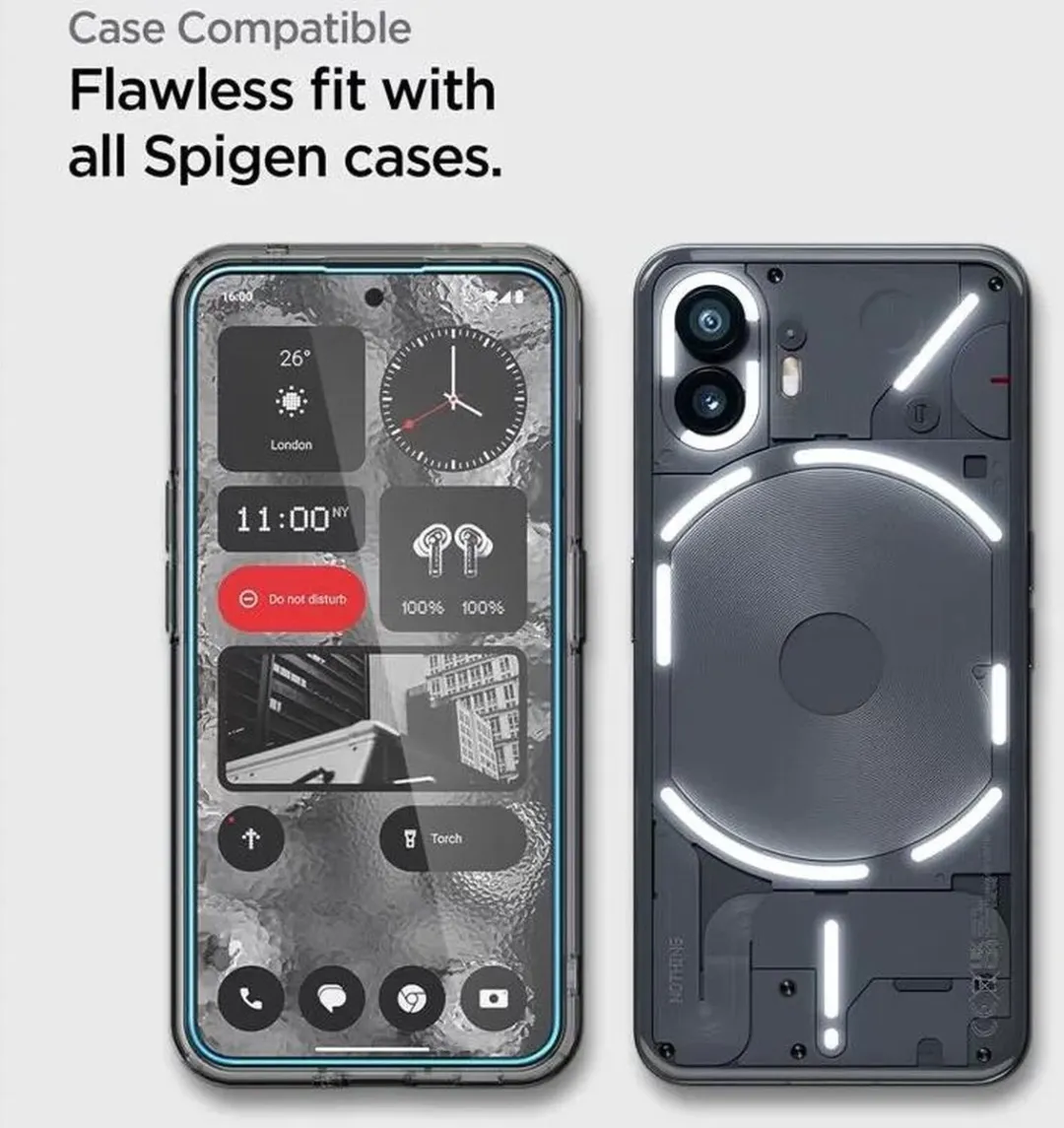 Spigen Glas.tR AlignMaster Nothing Phone (2) Schermbeschermer - 2 Stuks