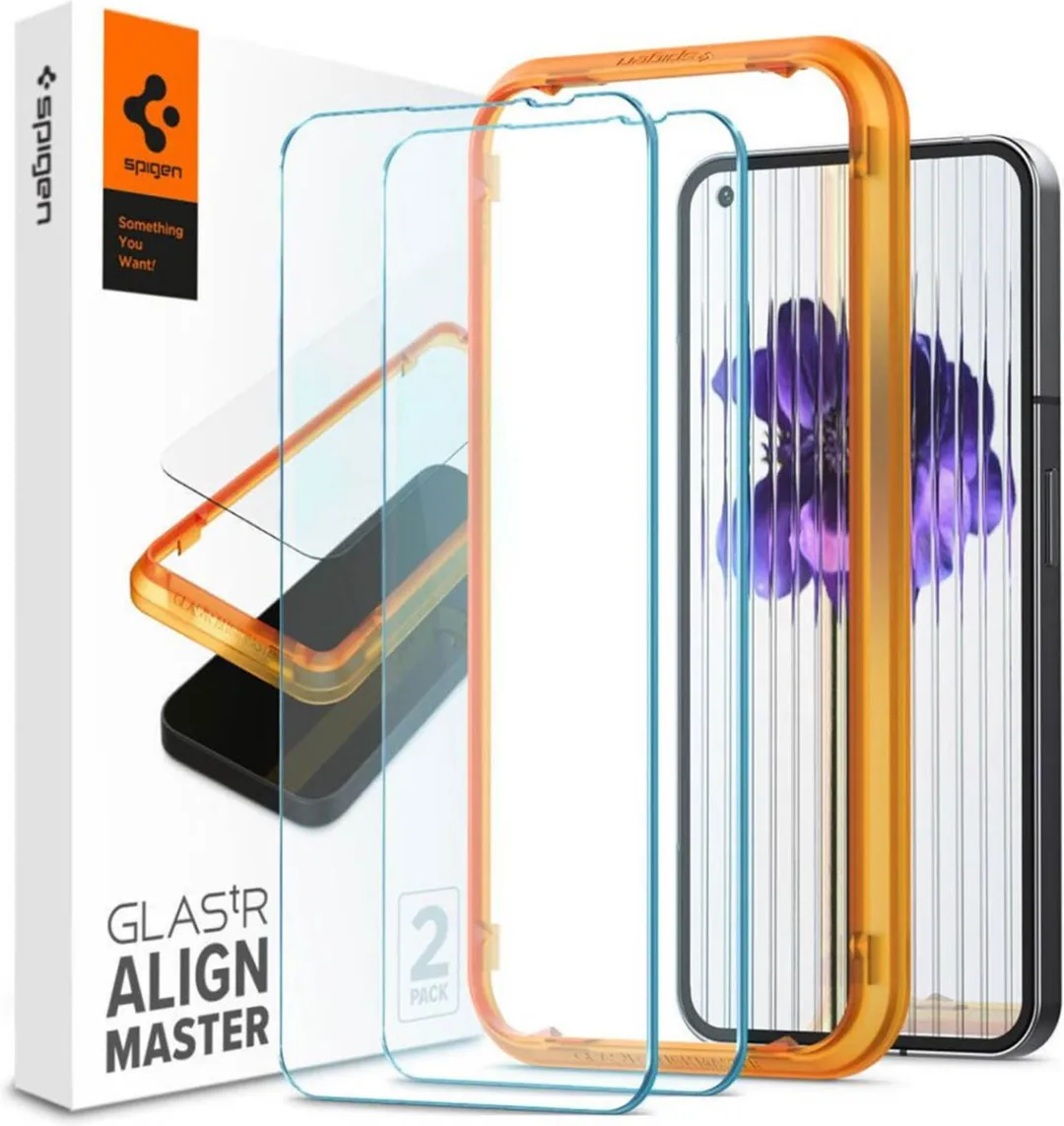 Spigen Glas.tR AlignMaster Nothing Phone (2) Schermbeschermer - 2 Stuks