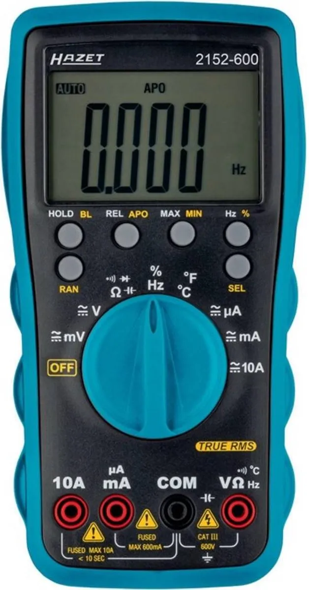 Hazet 2152-600 Digitale Multimeter CAT III 600V - afbeelding 6 van 6