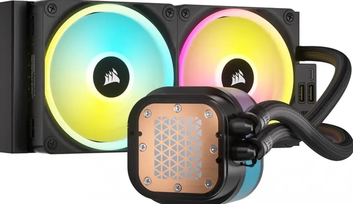 Corsair iCUE LINK H100i LCD Vloeistofkoelsysteem 240mm - Zwart - afbeelding 6 van 6