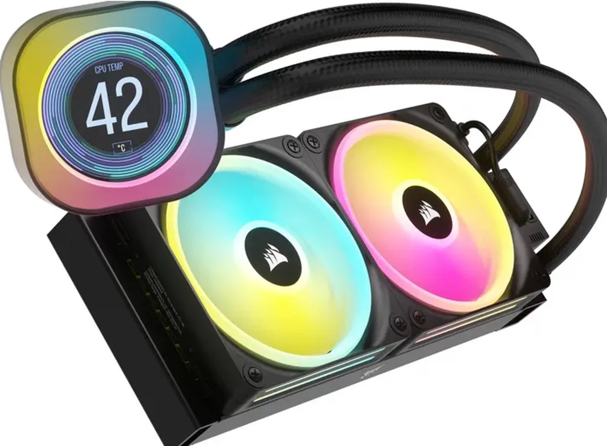 Corsair iCUE LINK H100i LCD - Vloeistofkoelsysteem processor - Afmeting radiator: 240 mm