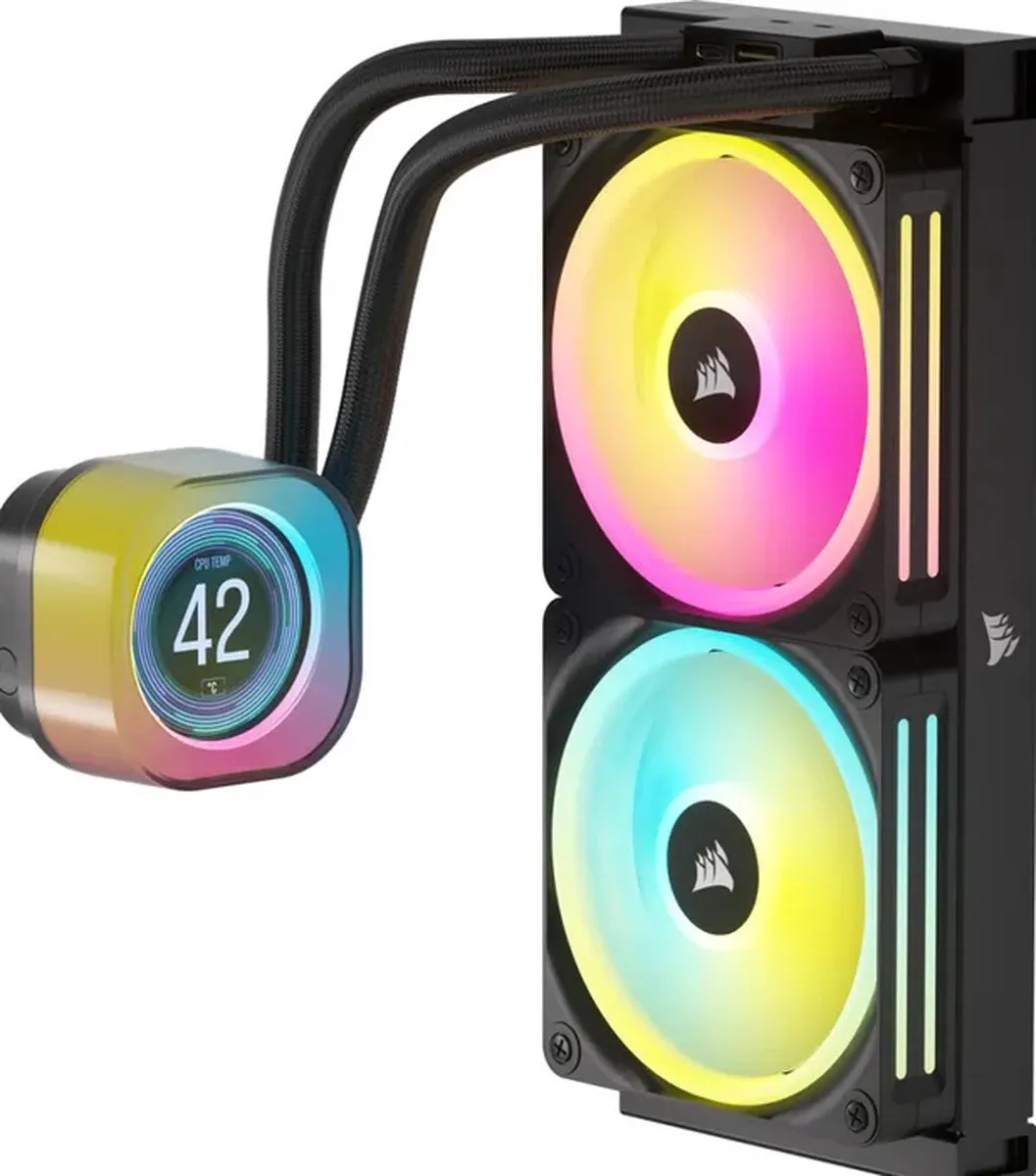 Corsair iCUE LINK H100i LCD - Vloeistofkoelsysteem processor - Afmeting radiator: 240 mm