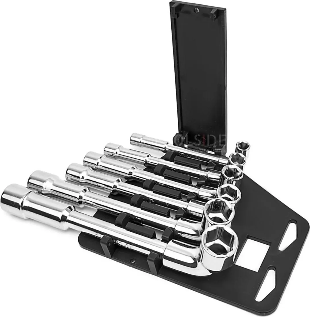 HBM 6-delige Haakse Open Pijpsleutelset 27mm - 8-19mm