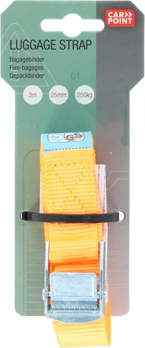 Carpoint Spanband 25mm x 3m 250kg - Oranje