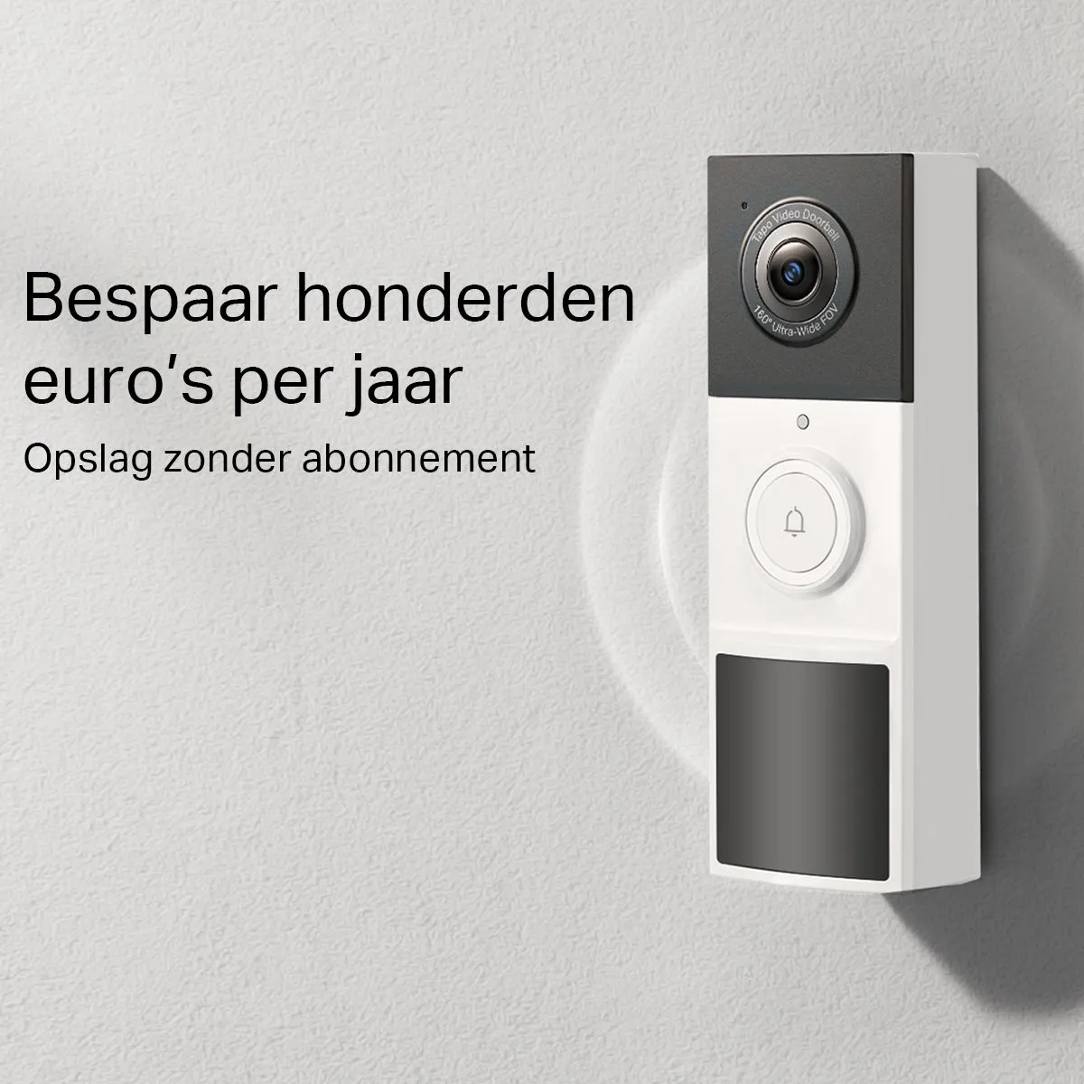 Tapo D210 Draadloze video deurbel op batterij - Inclusief chime/gong - 2K Video - Zonder Abonnement - IP65 - Slimme deurbel