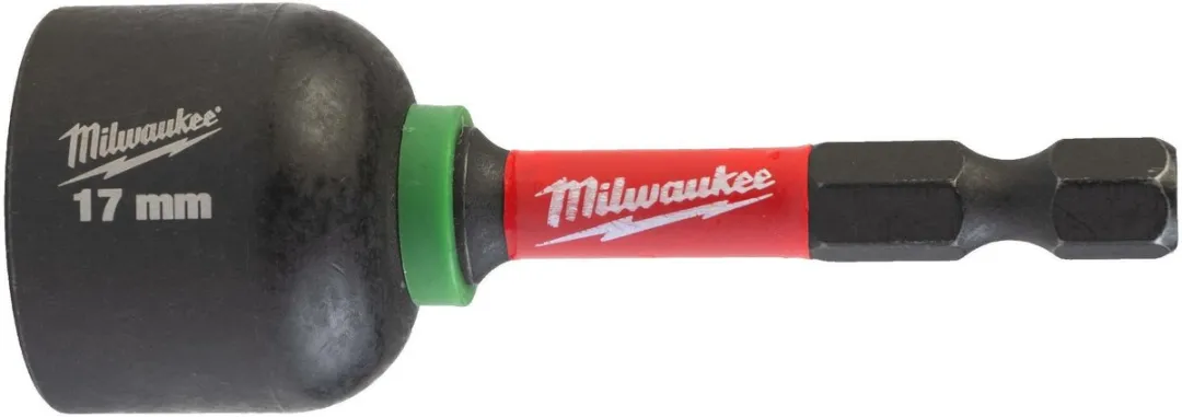 Milwaukee SHOCKWAVE Magnetische Slagdop 17x65mm 4932492444 - Groen/Rood/Zwart