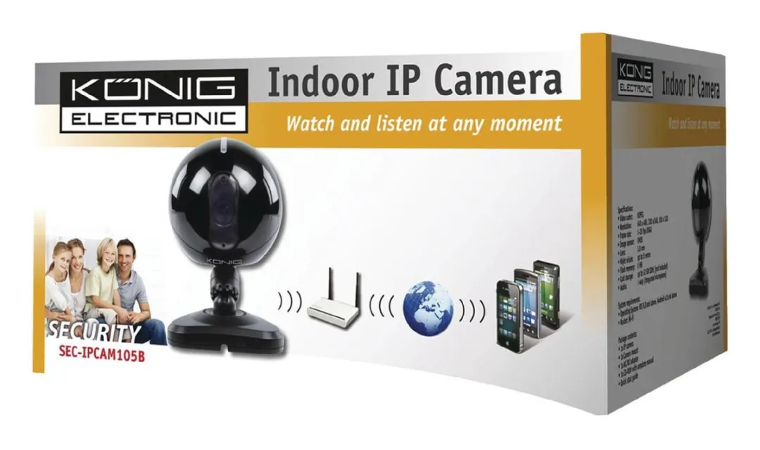 König SEC-IPCAM105B IP-Beveiligingscamera - 640x480 - Zwart