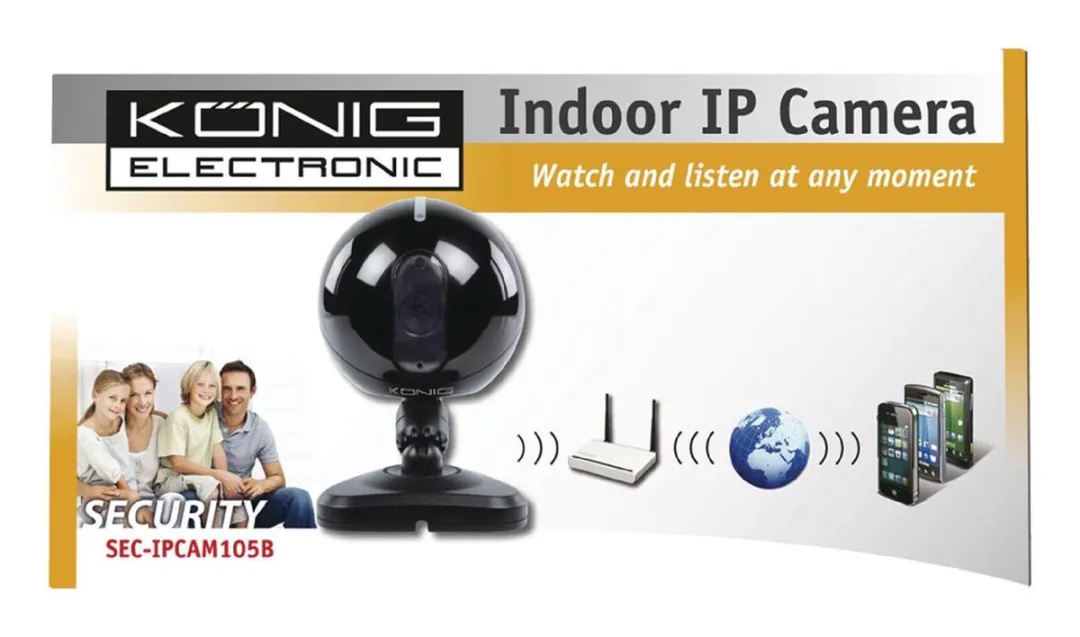 König SEC-IPCAM105B IP-Beveiligingscamera - 640x480 - Zwart