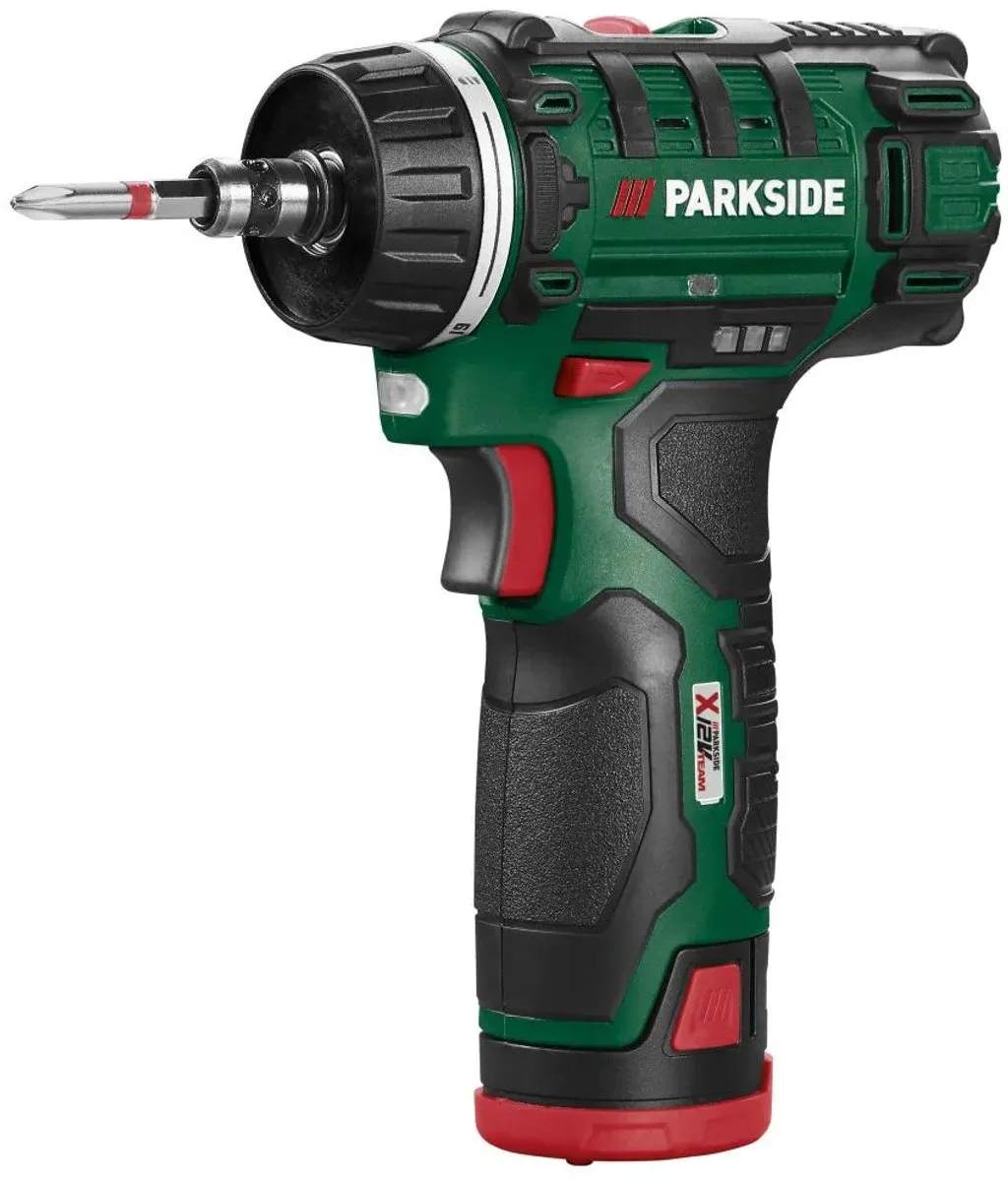 Parkside X 12V Accu-Boormachineset - 2 Accu's & Lader