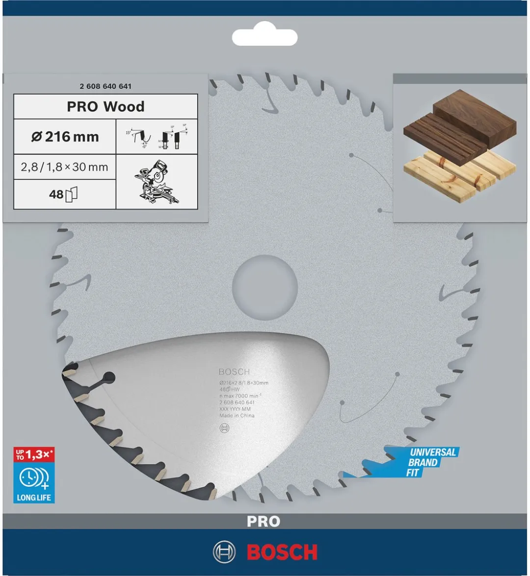 Bosch Professional Cirkelzaagblad Optiline Hout 216mm - 48T