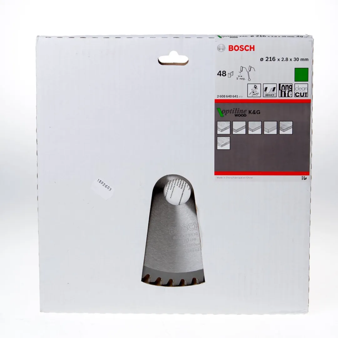 Bosch Professional Cirkelzaagblad Optiline Hout 216mm - 48T - afbeelding 6 van 6
