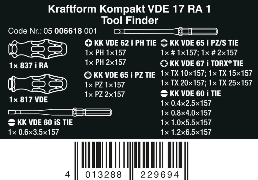 Wera VDE Schroevendraaierset 17-delig