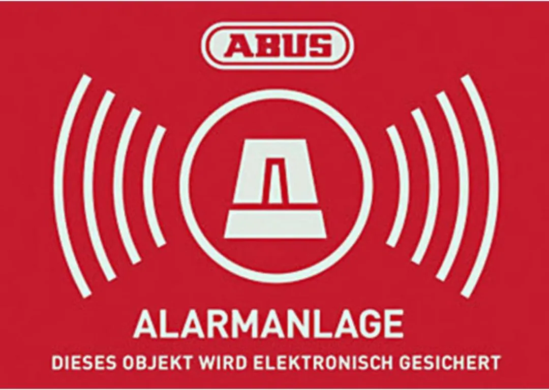 ABUS AU1422 Waarschuwingssticker Alarmsysteem 148x105mm