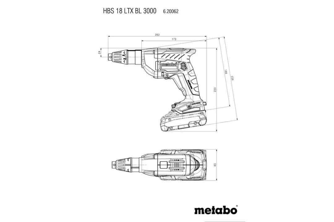 Metabo HBS 18 LTX BL 3000 Accu-schroefboormachine - 18V - Zwart